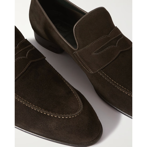Brioni Suede Penny Loafer Derby Size UK 11 / US 12 - Brown main image 3